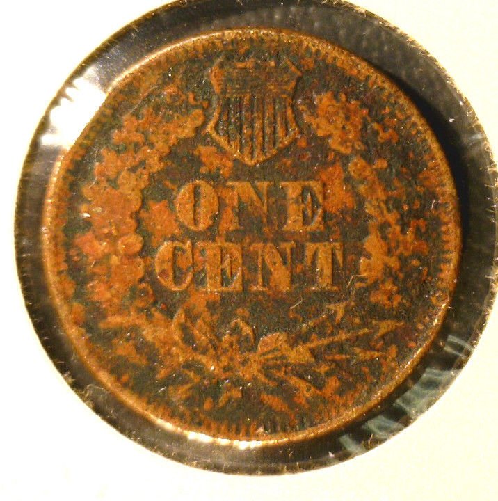1865 ? Indian Head Cent Fair Condition Unsure of Date Corrosion