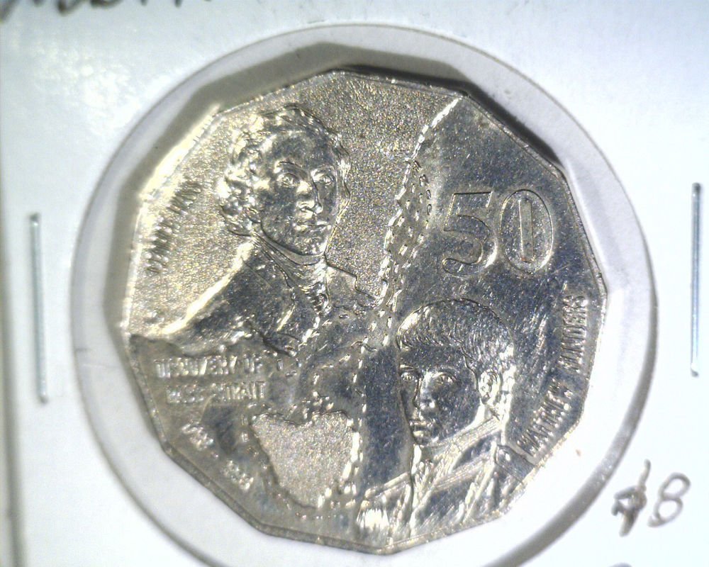 1998 Australia 50 cent coin KM#364 BU Discovery of Bass Strait