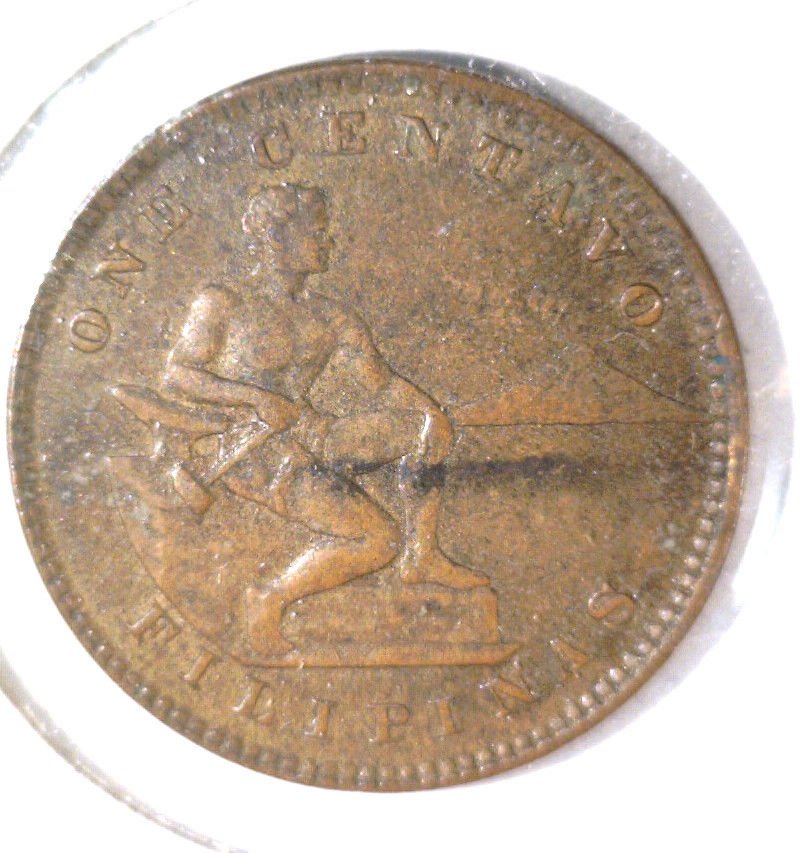 1904 Philippines Centavo Coin KM#163 US Colony Colonial Filipinas