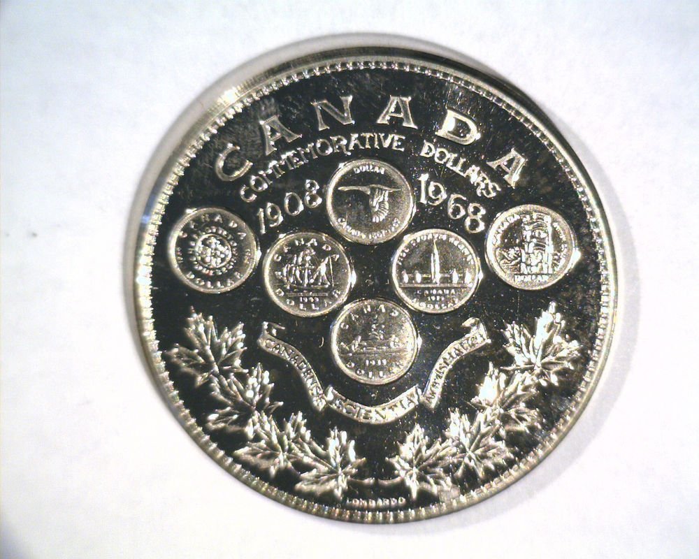 1968 Canada Dollar Commemorative Prooflike Medal Honoring Numismatic Excellence