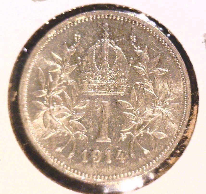 1914 Austria Silver Corona Coin BU KM#2820 .1342 ASW X