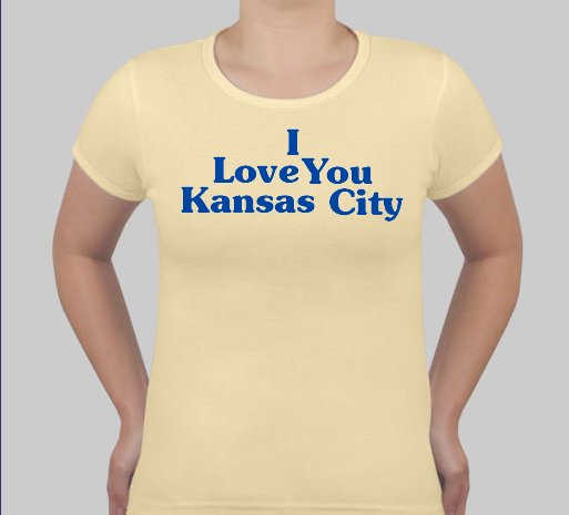 I Love You Kansas City - Womens Gold