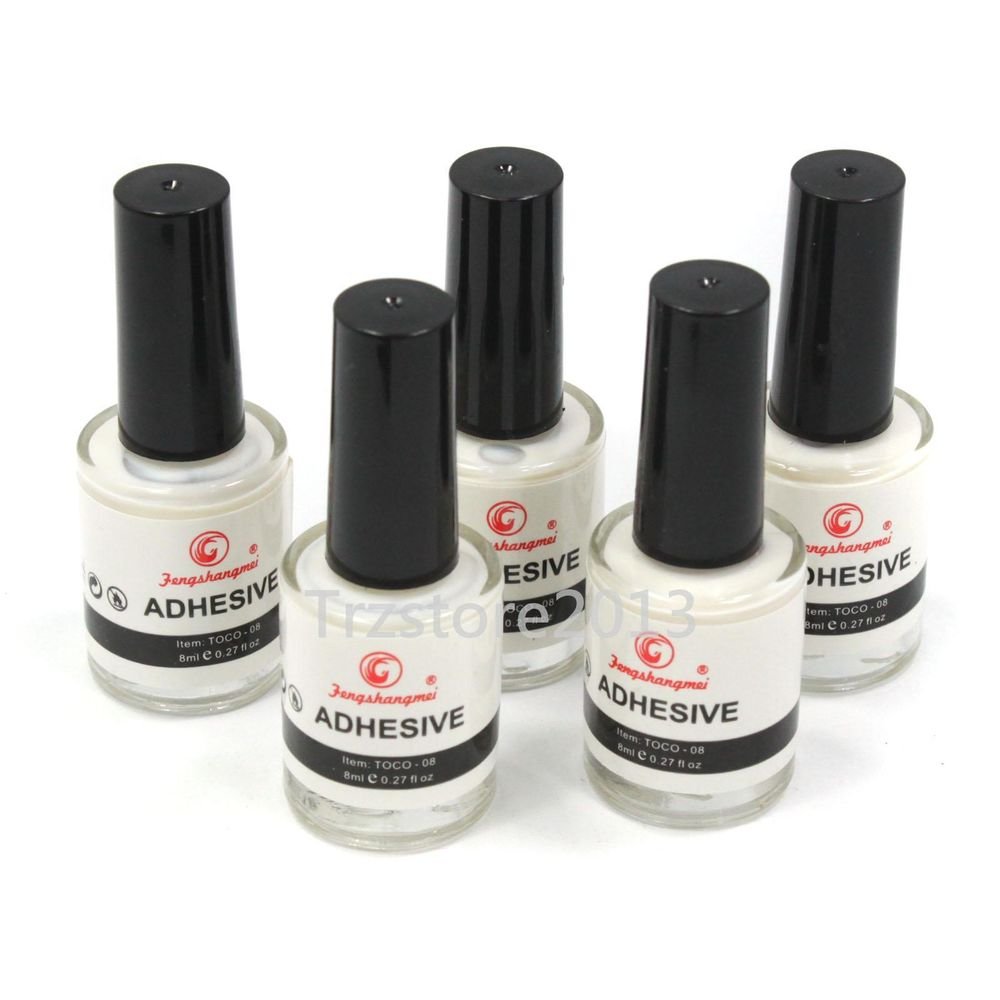 5 x Galaxy Star Nail Art White Glue Adhesive for Foil Sticker Nail Transfer Tips