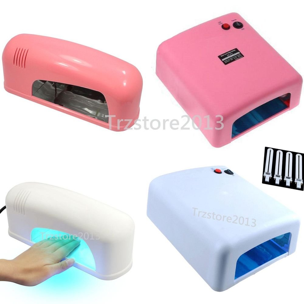 Professional Pink 9W 36W Nail Art UV Color Builder Gel Cure Lamp Dryer Tube Bulb