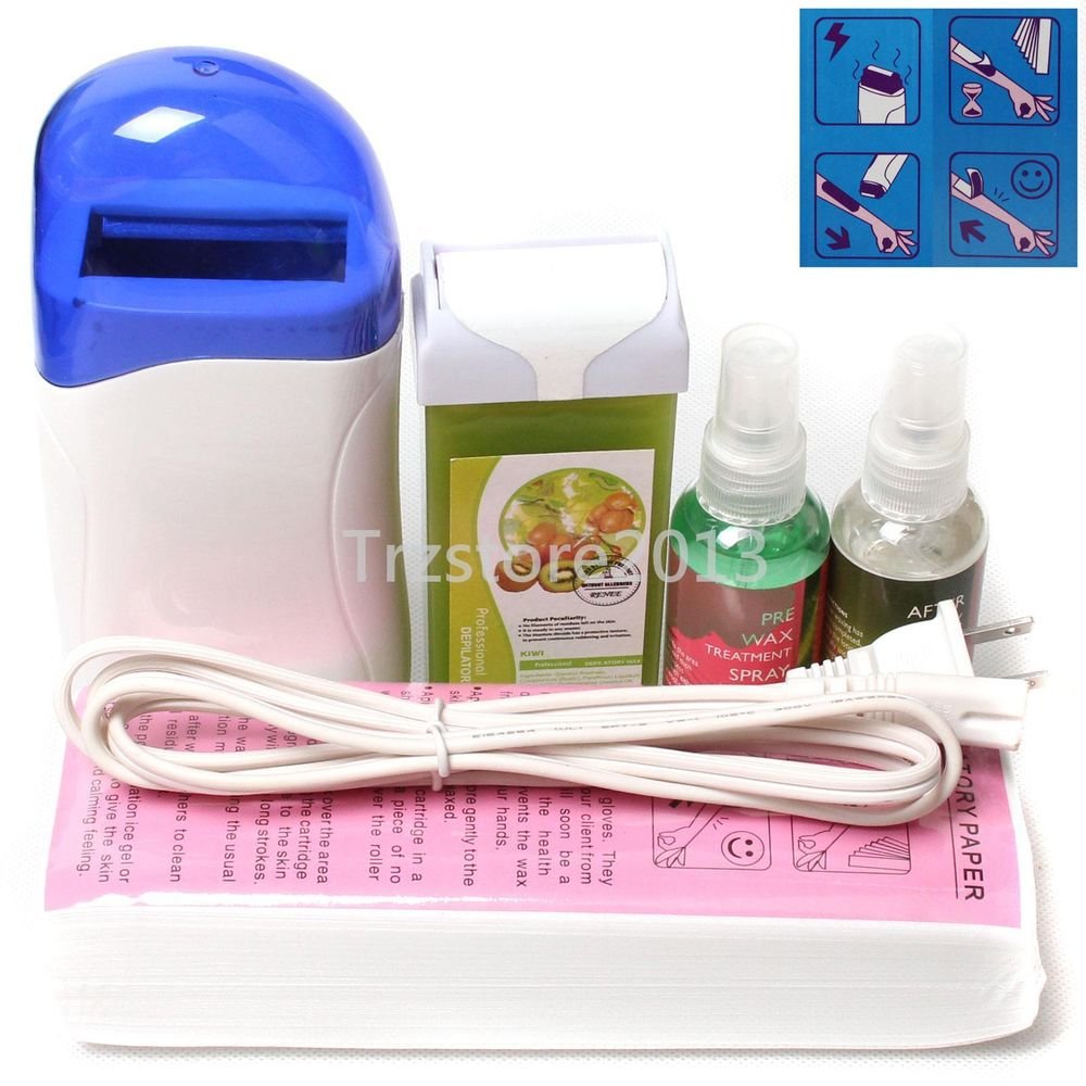 White Hair Removal Roll-On Depilatory Heater Wax Waxing Treatment Spray Tool Kit