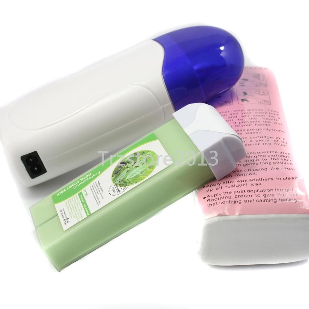 Roll-On Depilatory Heater Tea Tree Wax Waxing Paper Strips Hair Removal Tool Kit