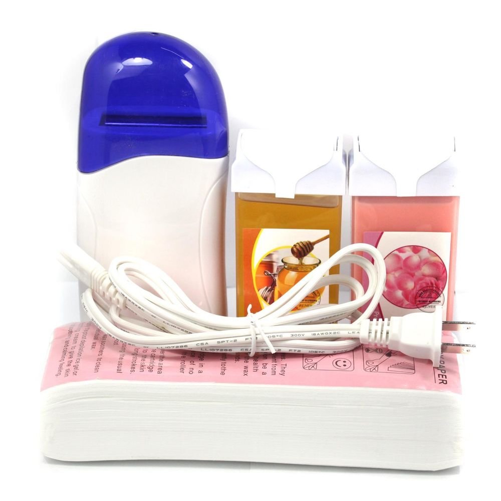 Pro Hair Removal Roll-On Depilatory Heater Wax Roller Waxing Strips Rose Honey