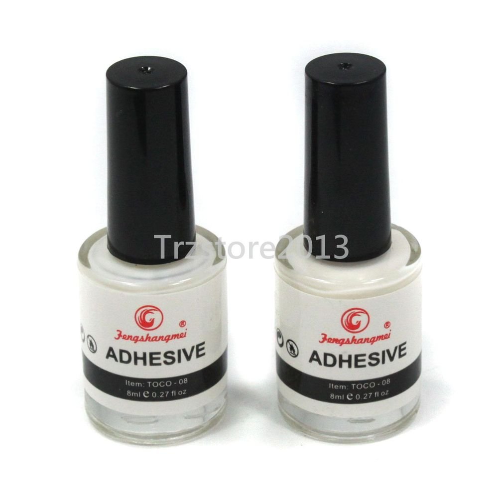 2X Galaxy Star Nail Art White Glue Adhesive for Foil Sticker Nail Transfer Tips