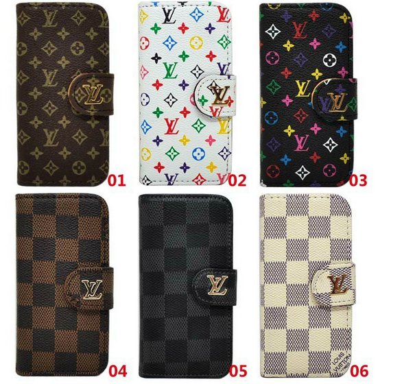 LV iPhone 5 5S Flip Case Wallet Cover