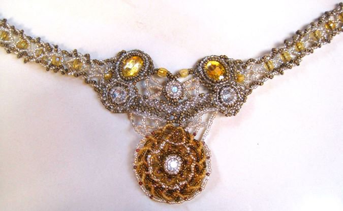handmade beadwork necklace