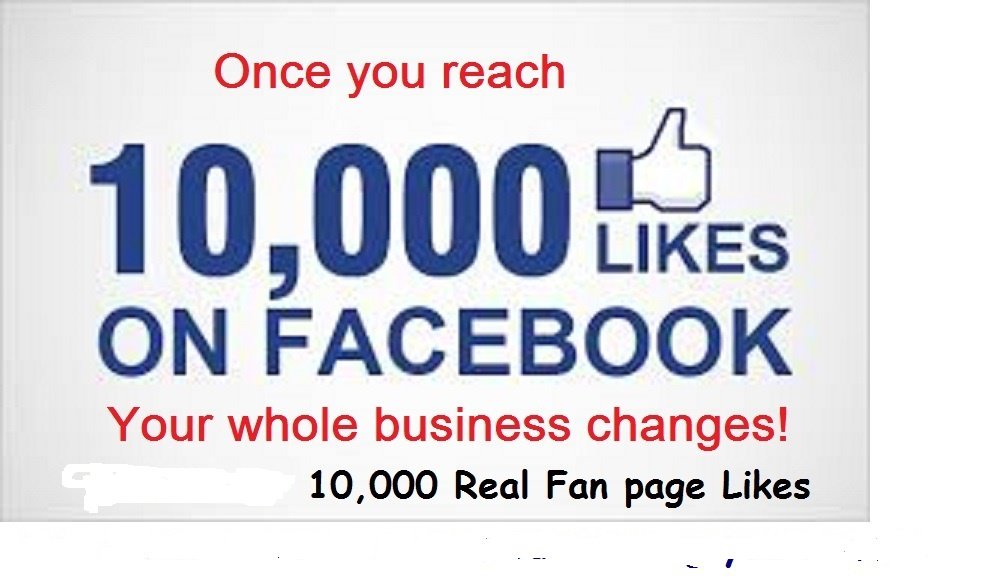 10,000 Facebook Fan Likes | Fan page real likes