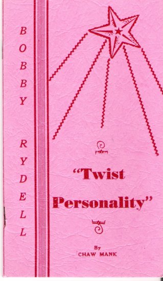Bobby Rydell Twist Personality Booklet 1962