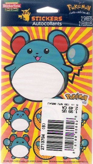 Pokemon Creatures Game Freak Stickers Mint in Package