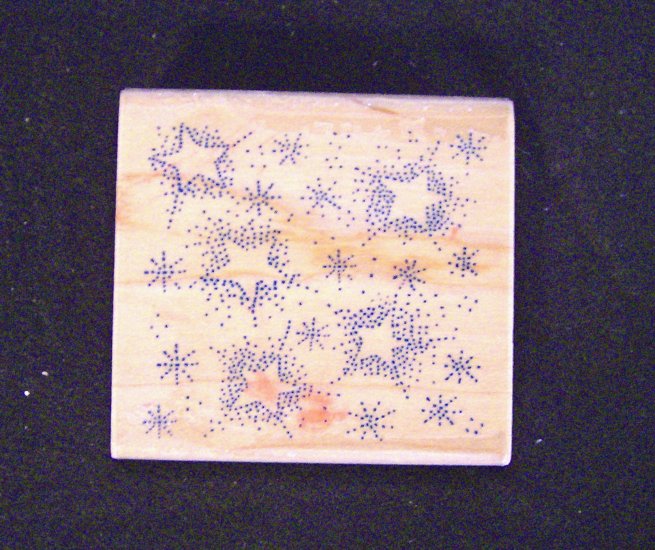 Starry Night Rubber Stampede A914E Wood Mounted Rubber Stamp New