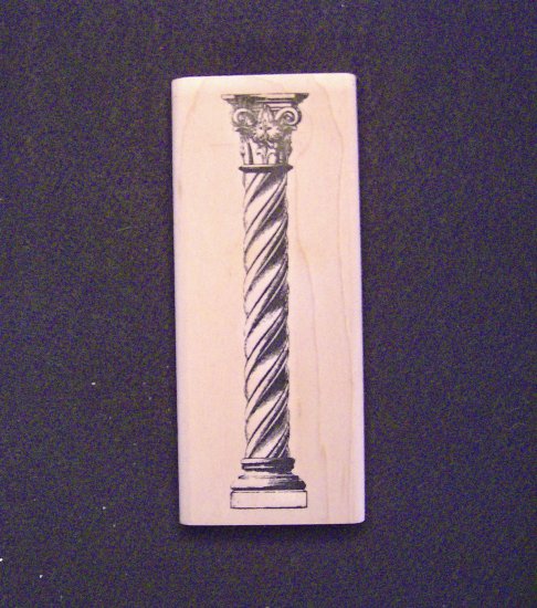 Illuminata Column Wood Mounted Rubber Stamp Inkadinkado