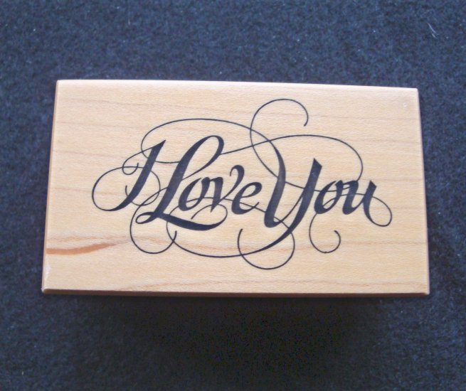 PSX E-1240 I Love You Rubber Stamp New 1994