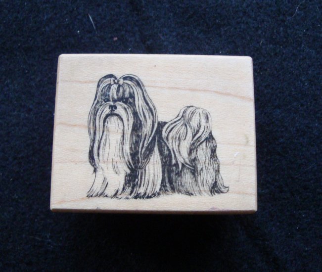 PSX D-1283 Shi-Tzu Dog Wood Mounted Rubber Stamp Gently Used