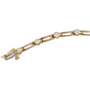 14kt Yellow Gold Diamond Bracelet