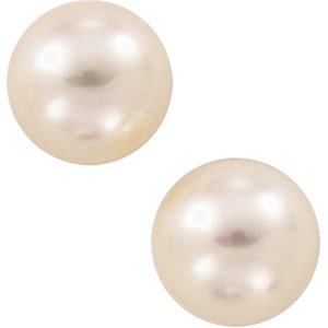 Freshwater Round Cultured Pearl Earring