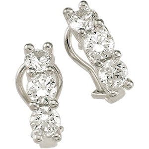 Sterling Silver Cubic Zirconia Earring