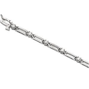 14kt White Gold Cubic Zirconia Bracelet