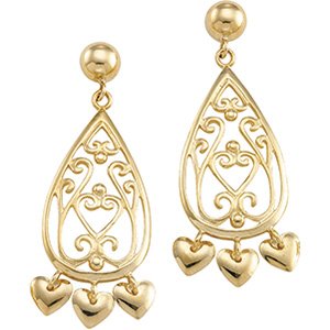 14kt Yellow Gold Chandelier Earring