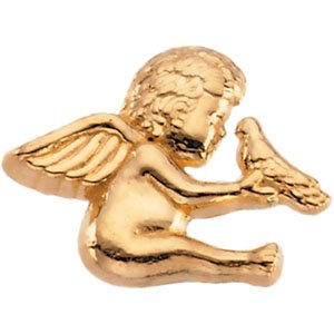 14kt Yellow Gold Angel w/ Holy Spirit Label Pin