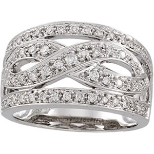 14kt White Gold .50 Diamond Ring
