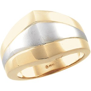14kt Two Tone Gold Metal Fashion Ring