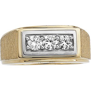 14kt Yellow Gold Men's Diamond Ring