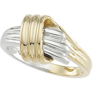 14kt Two Tone Gold Metal Fashion Ring