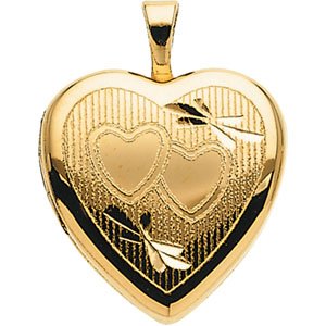 14kt Yellow Gold Teen Heart Locket