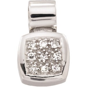 14kt White Gold Diamond Pendant