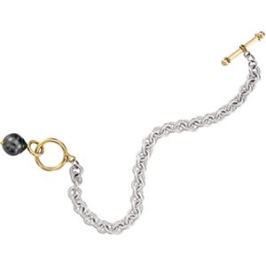 Sterling Silver Tahitian Pearl Bracelet