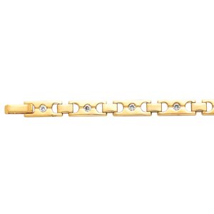 14kt Yellow Gold Men's .90 ctw Diamond Bracelet