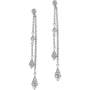 14kt White Gold .17 ctw Diamond Earring