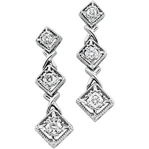 14kt White Gold .50 ctw Diamond Earring