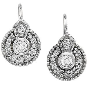14kt White Gold .50 ctw Diamond Earring