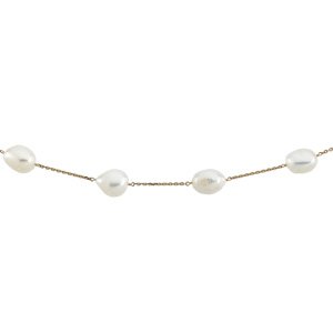 14kt Yellow Gold Baroque Pearl 20 inch Necklace