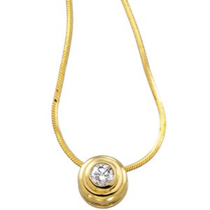 14kt Yellow Gold .25 ctw Diamond Solitaire Necklace