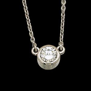Platinum Diamond Solitaire Necklace