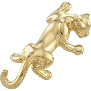 14kt Yellow Gold Electroform Panther Brooch