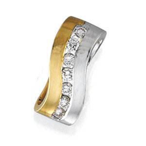 14kt Two Tone Gold .40 ctw Diamond Pendant