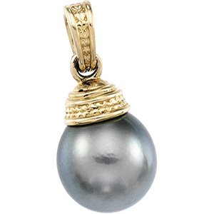 14kt Yellow Gold Tahitian Pearl Pendant