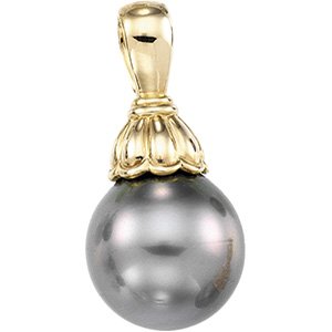 14kt Yellow Gold Tahitian Pearl Pendant