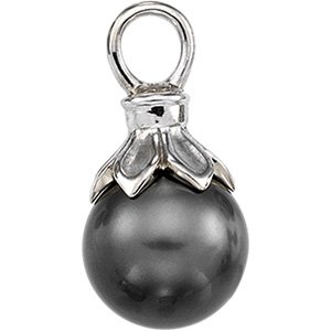 14kt White Gold Tahitian Pearl Pendant