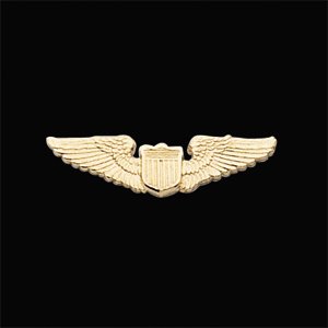 14kt White Gold U.S. Army Aviator Lapel Pin