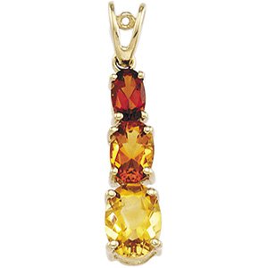 14kt Yellow Gold Citrine & Madeira Citrine