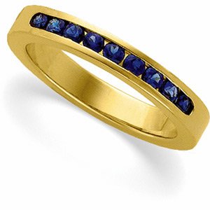 14kt Yellow Gold Sapphire Anniversary Band