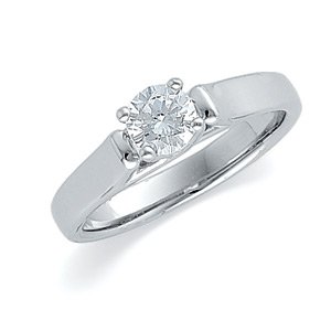 Platinum Solitaire Diamond Engagement Ring